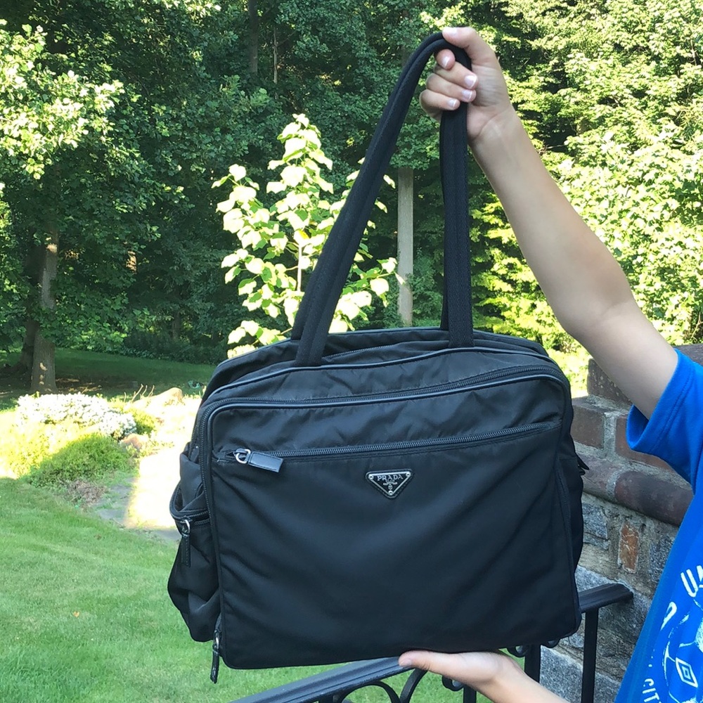 undamaged prada diaper bag